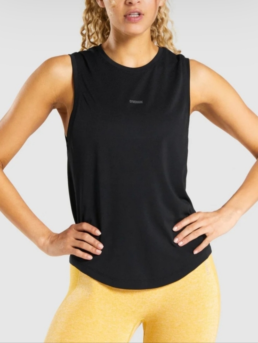 Gymshark Black Women's Muscle Tee - Minimal Logo-Size M